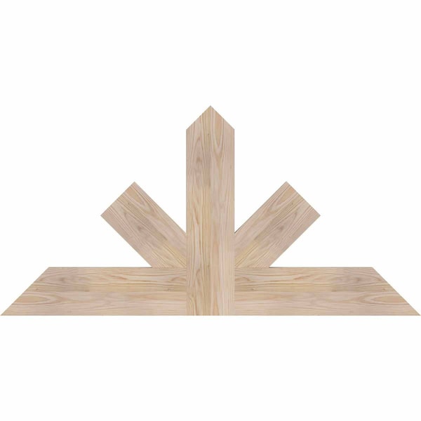 Ekena Millwork Saratoga Smooth Timber Gable Bracket, Douglas Fir, 48"W x 24"H x 1 1/2"D x 5 1/2"F, 12/12 Pitch GBW048X24X0206SAR00SDF - main